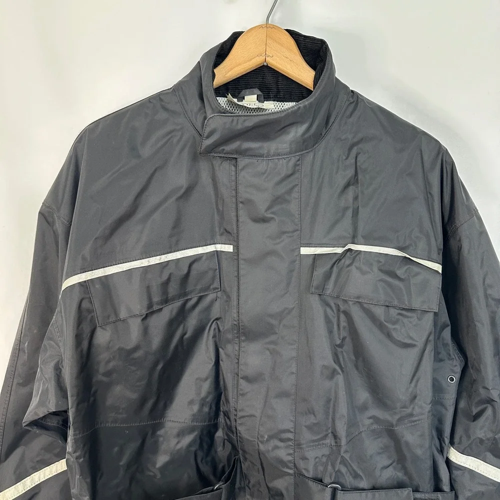 Tour Master Riding Apparel Motorcycle Jacket‎ Black Reflective Men's Size Large